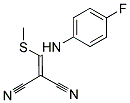 2-[(4-FLUOROANILINO)(METHYLSULFANYL)METHYLENE]MALONONITRILE 结构式