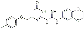 1-(2,3-DIHYDROBENZO[B][1,4]DIOXIN-6-YL)-3-(6-OXO-4-(P-TOLYLTHIOMETHYL)-1,6-DIHYDROPYRIMIDIN-2-YL)GUANIDINE 结构式