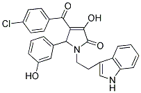 1-(2-(1H-INDOL-3-YL)ETHYL)-4-(4-CHLOROBENZOYL)-3-HYDROXY-5-(3-HYDROXYPHENYL)-1H-PYRROL-2(5H)-ONE 结构式