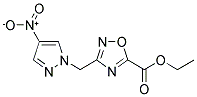 1,2,4-OXADIAZOLE-5-CARBOXYLIC ACID, 3-[(4-NITRO-1H-PYRAZOL-1-YL)METHYL]-, ETHYL ESTER 结构式