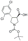 BOC-(TRANS)-4-(2,5-DICHLORO-PHENYL)-PYRROLIDINE-3-CARBOXYLIC ACID 结构式