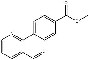 4-(3-甲酰基吡啶-2-基)苯甲酸甲酯 结构式