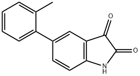 5-(2-METHYLPHENYL)-1H-INDOLE-2,3-DIONE 结构式