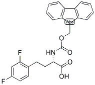 (S)-4-(2,4-DIFLUORO-PHENYL)-2-(9H-FLUOREN-9-YLMETHOXYCARBONYLAMINO)-BUTYRIC ACID 结构式