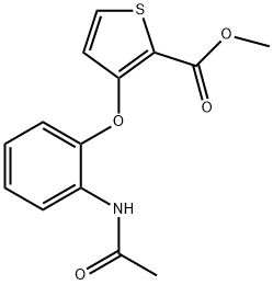 METHYL 3-[2-(ACETYLAMINO)PHENOXY]-2-THIOPHENECARBOXYLATE 结构式