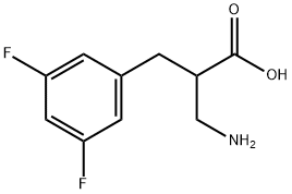 2-AMINOMETHYL-3-(3,5-DIFLUORO-PHENYL)-PROPIONIC ACID 结构式