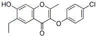 3-(4-CHLORO-PHENOXY)-6-ETHYL-7-HYDROXY-2-METHYL-CHROMEN-4-ONE 结构式