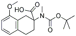 2-(tert-Butoxycarbonyl-methyl-amino)-8-methoxy-1,2,3,4-tetrahydro-naphthalene-2-carboxylic acid 结构式