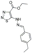 ETHYL 5-[(2E)-2-(4-ETHYLBENZYLIDENE)HYDRAZINO]-1,2,3-THIADIAZOLE-4-CARBOXYLATE 结构式