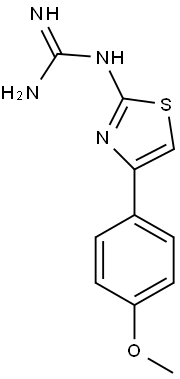 N-[4-(4-甲氧苯基)-1,3-噻唑-2-基]胍 结构式