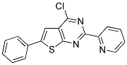 4-CHLORO-6-PHENYL-2-PYRIDIN-2-YLTHIENO[2,3-D]PYRIMIDINE 结构式