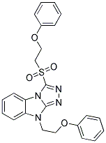 3-(2-PHENOXY-ETHANESULFONYL)-9-(2-PHENOXY-ETHYL)-9H-BENZO[4,5]IMIDAZO[2,1-C][1,2,4]TRIAZOLE 结构式