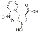 (TRANS)-4-(2-NITRO-PHENYL)-PYRROLIDINE-3-CARBOXYLIC ACID-HCL 结构式