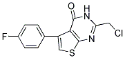2-(CHLOROMETHYL)-5-(4-FLUOROPHENYL)THIENO[2,3-D]PYRIMIDIN-4(3H)-ONE 结构式