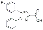 5-(4-FLUOROPHENYL)-1-PHENYL-1H-PYRAZOLE-3-CARBOXYLIC ACID 结构式