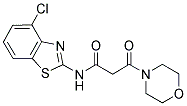 N-(4-CHLORO-1,3-BENZOTHIAZOL-2-YL)-3-MORPHOLIN-4-YL-3-OXOPROPANAMIDE 结构式