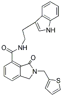N-[2-(1H-INDOL-3-YL)ETHYL]-3-OXO-2-(2-THIENYLMETHYL)-4-ISOINDOLINECARBOXAMIDE 结构式
