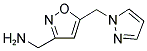 [5-(1H-PYRAZOL-1-YLMETHYL)-3-ISOXAZOLYL]METHANAMINE 结构式