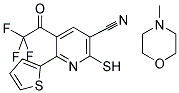 4-METHYLMORPHOLIN-4-IUM 3-CYANO-6-THIEN-2-YL-5-(TRIFLUOROACETYL)PYRIDINE-2-THIOLATE 结构式