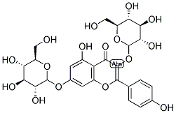 KAEMPFEROL-3,7-DI-O-GLUCOSIDE 结构式
