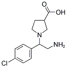 1-[2-AMINO-1-(4-CHLORO-PHENYL)-ETHYL]-PYRROLIDINE-3-CARBOXYLIC ACID 结构式