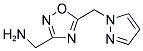 ([5-(1H-PYRAZOL-1-YLMETHYL)-1,2,4-OXADIAZOL-3-YL]METHYL)AMINE 结构式