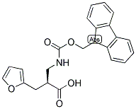(S)-2-[(9H-FLUOREN-9-YLMETHOXYCARBONYLAMINO)-METHYL]-3-FURAN-2-YL-PROPIONIC ACID 结构式