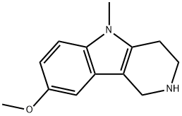 8-甲氧基-5-甲基-2,3,4,5-四氢-1H-吡啶并[4,3-B]吲哚 结构式