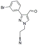 3-[3-(3-BROMOPHENYL)-4-FORMYL-1H-PYRAZOL-1-YL]PROPANENITRILE 结构式