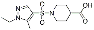 1-(1-ETHYL-5-METHYL-1 H-PYRAZOLE-4-SULFONYL)-PIPERIDINE-4-CARBOXYLIC ACID 结构式