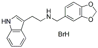 BENZO[1,3]DIOXOL-5-YLMETHYL-[2-(1H-INDOL-3-YL)-ETHYL]-AMINE HYDROBROMIDE 结构式