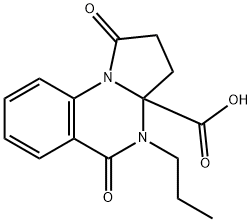 1,5-DIOXO-4-PROPYL-2,3,4,5-TETRAHYDROPYRROLO[1,2-A]QUINAZOLINE-3A(1H)-CARBOXYLIC ACID 结构式