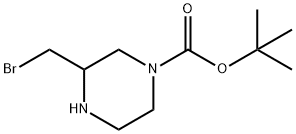 2-(BROMOMETHYL)-4-N-TERT-BUTOXYCARBONY-PIPERAZINE 结构式