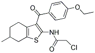 2-CHLORO-N-[3-(4-ETHOXYBENZOYL)-6-METHYL-4,5,6,7-TETRAHYDRO-1-BENZOTHIEN-2-YL]ACETAMIDE 结构式