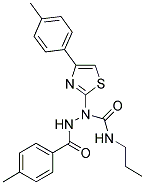 2-(4-METHYLBENZOYL)-1-[4-(4-METHYLPHENYL)-1,3-THIAZOL-2-YL]-N-PROPYL-1-HYDRAZINECARBOXAMIDE 结构式