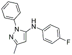 N-(4-FLUOROPHENYL)-3-METHYL-1-PHENYL-1H-PYRAZOL-5-AMINE 结构式