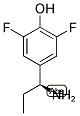 (S)-4-(1-AMINOPROPYL)-2,6-DIFLUOROPHENOL 结构式