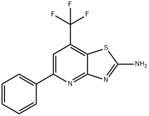 5-苯基-7-(三氟甲基)-[1,3]噻唑并[4,5-B]吡啶-2-胺 结构式