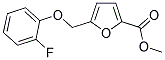 METHYL 5-[(2-FLUOROPHENOXY)METHYL]-2-FUROATE 结构式