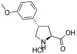 (+/-)-TRANS-4-(3-METHOXYPHENYL)PYRROLIDINE-3-CARBOXYLIC ACID HYDROCHLORIDE 结构式