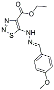 ETHYL 5-[(2E)-2-(4-METHOXYBENZYLIDENE)HYDRAZINO]-1,2,3-THIADIAZOLE-4-CARBOXYLATE 结构式