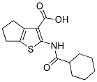 2-[(CYCLOHEXYLCARBONYL)AMINO]-5,6-DIHYDRO-4H-CYCLOPENTA[B]THIOPHENE-3-CARBOXYLIC ACID 结构式