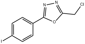 2-(CHLOROMETHYL)-5-(4-IODOPHENYL)-1,3,4-OXADIAZOLE 结构式