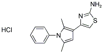 4-(2,5-DIMETHYL-1-PHENYL-1H-PYRROL-3-YL)-1,3-THIAZOL-2-AMINE HYDROCHLORIDE 结构式