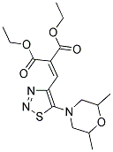 DIETHYL {[5-(2,6-DIMETHYLMORPHOLIN-4-YL)-1,2,3-THIADIAZOL-4-YL]METHYLENE}MALONATE 结构式