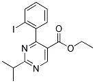 Ethyl-2-isopropyl-4-(2-iodophenyl)-5-pyrimidine carboxylate 结构式