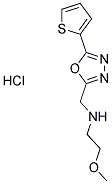 N-(2-METHOXYETHYL)-N-[(5-THIEN-2-YL-1,3,4-OXADIAZOL-2-YL)METHYL]AMINE HYDROCHLORIDE 结构式