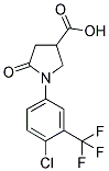 1-[4-CHLORO-3-(TRIFLUOROMETHYL)PHENYL]-5-OXO-3-PYRROLIDINECARBOXYLIC ACID 结构式