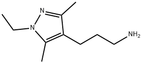 3-(1-乙基-3,5-二甲基-1H-吡唑-4-基)丙-1-胺 结构式