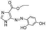 Ethyl 5-[(E)-(2,4-dihydroxyphenyl)diazenyl]-1H-imidazole-4-carboxylate 结构式
